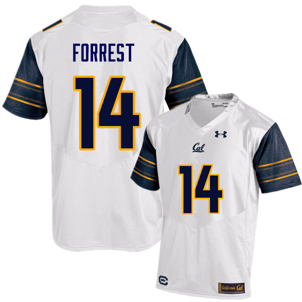 Men #14 Chase Forrest Cal Bears (California Golden Bears College) Football Jerseys Sale-White - Click Image to Close